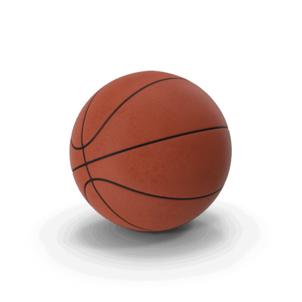 Basketball with a shadow