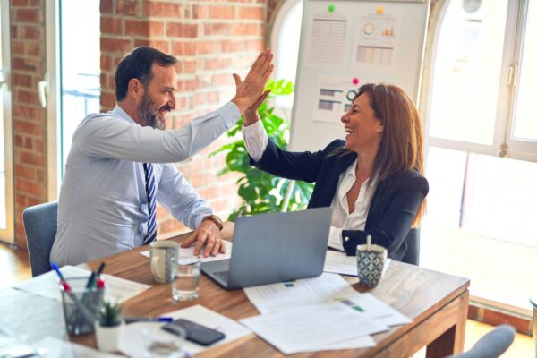 A coaching session with a client