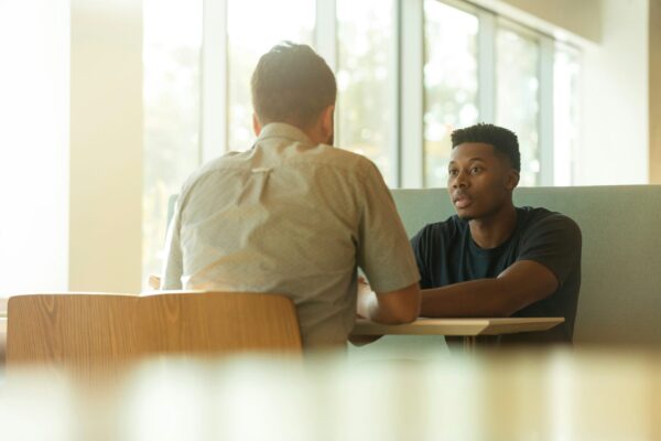 A coaching session with a client